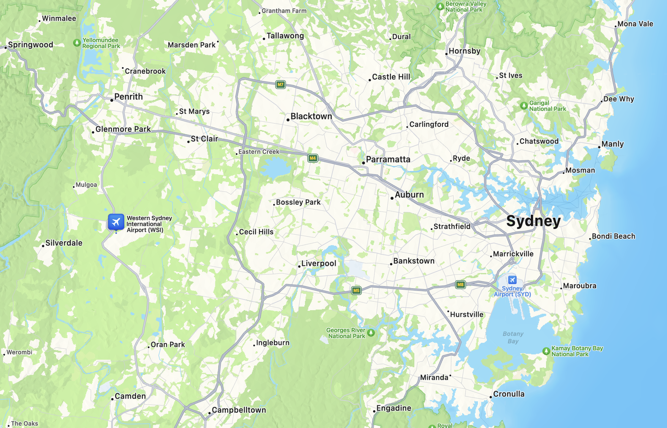 Western Sydney Airport Location Map