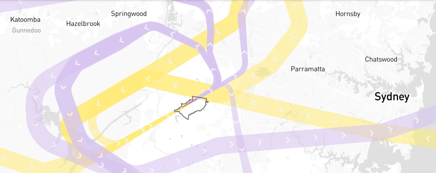 Western Sydney Airport Flight Path Map